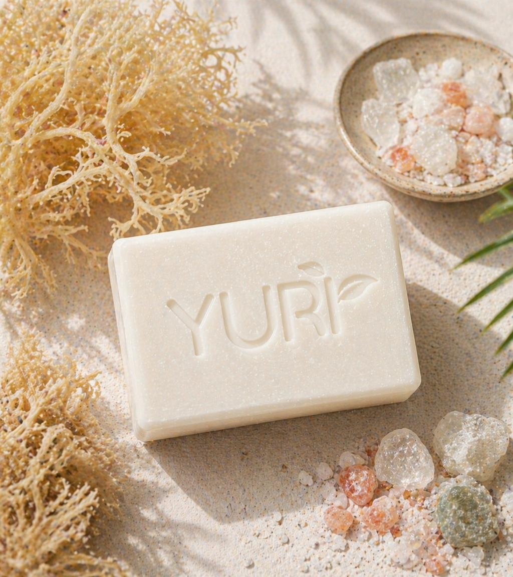 YURI Sea Moss Soap Bar – Mineral-Rich & Skin-Restoring Superfood Cleanser